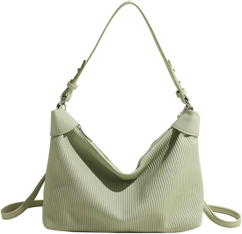 Bucket Bag for Women, Pleated Cloud Vertical Pattern Large Capacity Tote Bag Handbag Purse Crossbody Bag Shoulder Bag