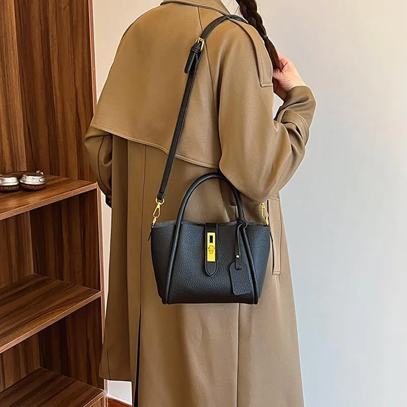 Bucket Bag for Women,Trendy Bucket Crossbody Bag Small Vintage Elegant Tote Bag Women's Shoulder Handbags Cluth Purse