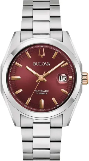 Bulova 98B422 Surveyor Mecha Classic  Men's Watch, Steel, Sapphire Glass, Mechanical, 39 mm, Red, red, Classic