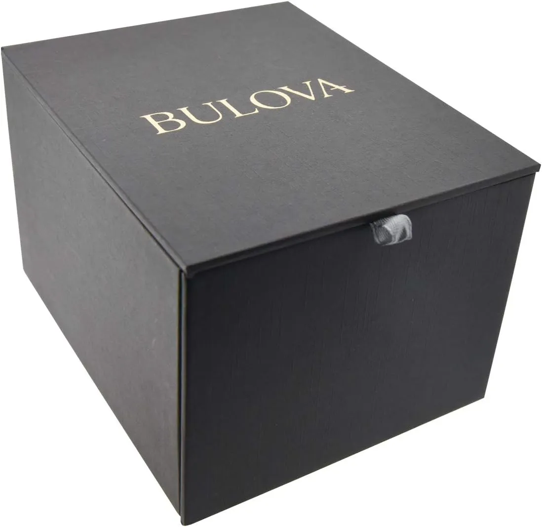 Bulova Men's Classic Aerojet 3-Hand Automatic Leather Strap Watch, Open Aperture, 40-Hour Power Reserve, Double Curved Mineral Crystal, 41mm