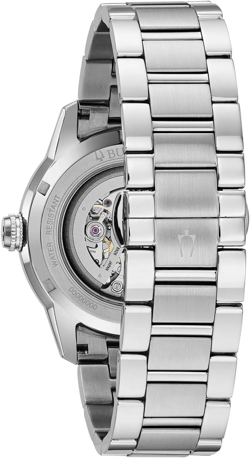 Bulova Mens Classic Sutton Automatic Stainless Steel Bracelet Watch