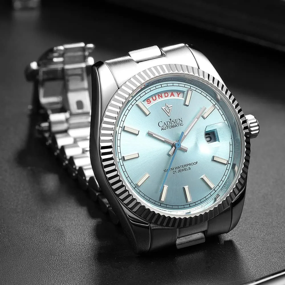 CADISEN Design Men Watches Mechanical Automatic 100M Waterproof Brand Luxury Stainless Steel Watch H0mage
