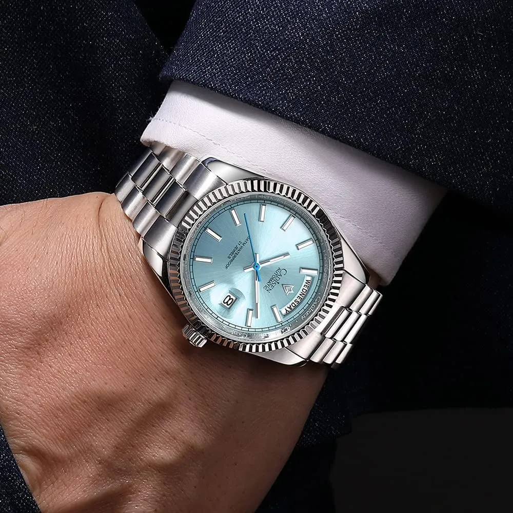 CADISEN Design Men Watches Mechanical Automatic 100M Waterproof Brand Luxury Stainless Steel Watch H0mage