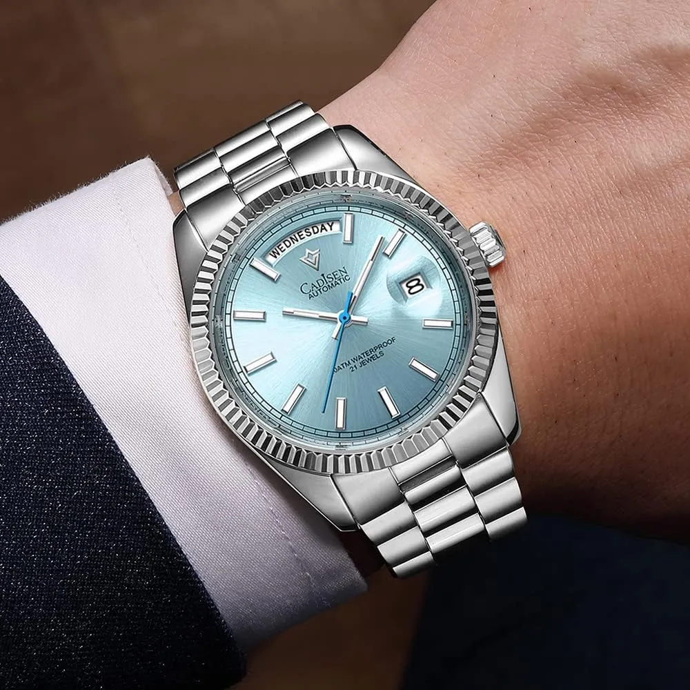 CADISEN Design Men Watches Mechanical Automatic 100M Waterproof Brand Luxury Stainless Steel Watch H0mage