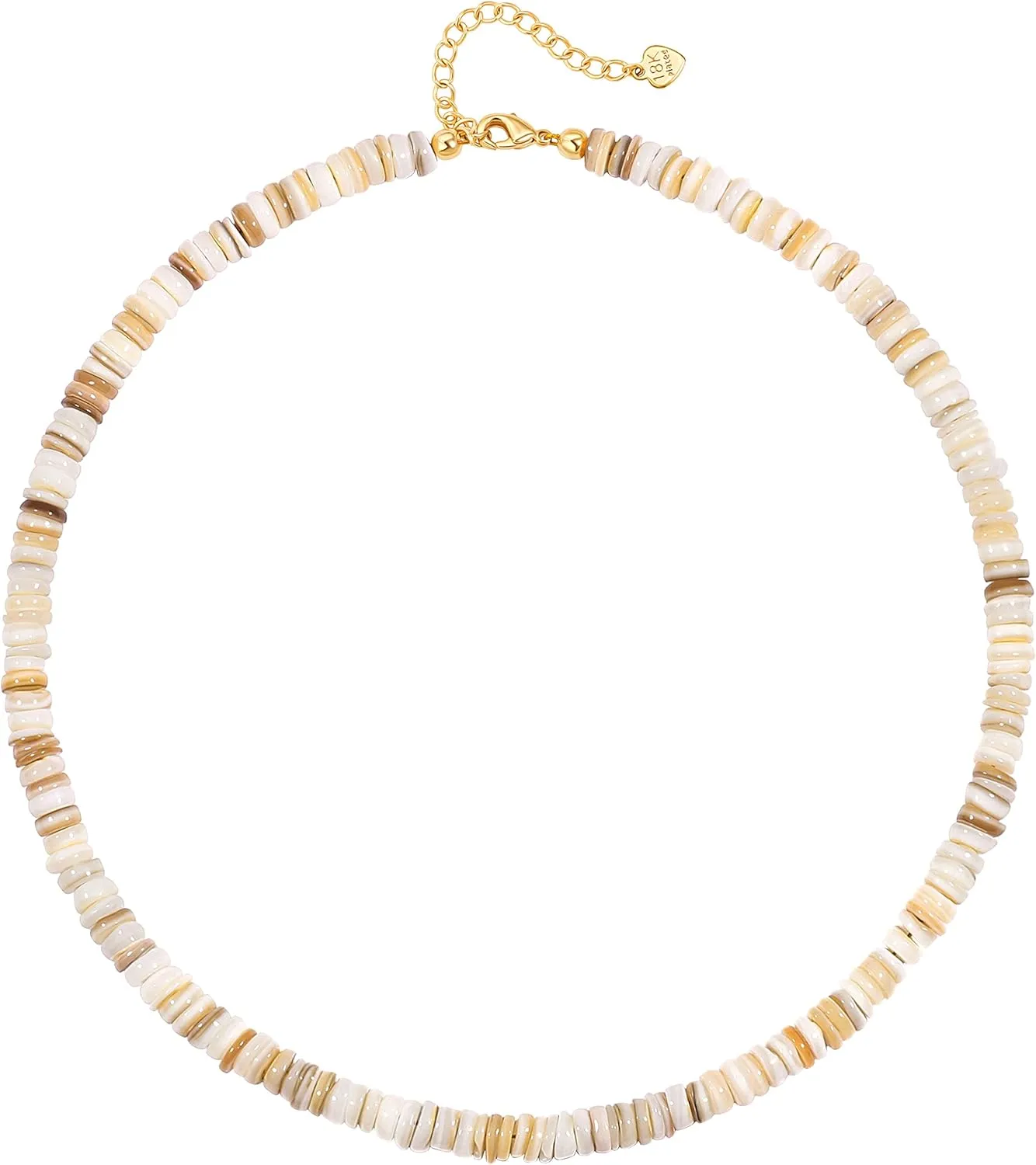 CANEVINKA Bohemian Beaded Choker Necklace 18K Gold Plated Bead Pendant Necklace Vintage Handmade Jewelry for Women