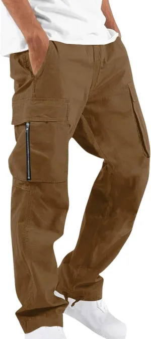 Cargo Pants for Men Casual Outdoor Pants Hiking Pants Men Lightweight Athletic Pants for Loose Fit Sports Joggers