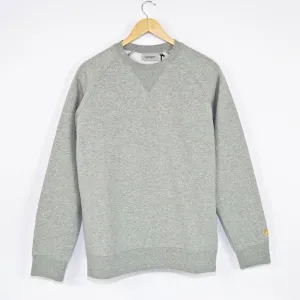 Carhartt WIP - Chase Crewneck Sweatshirt - Grey Heather / Gold