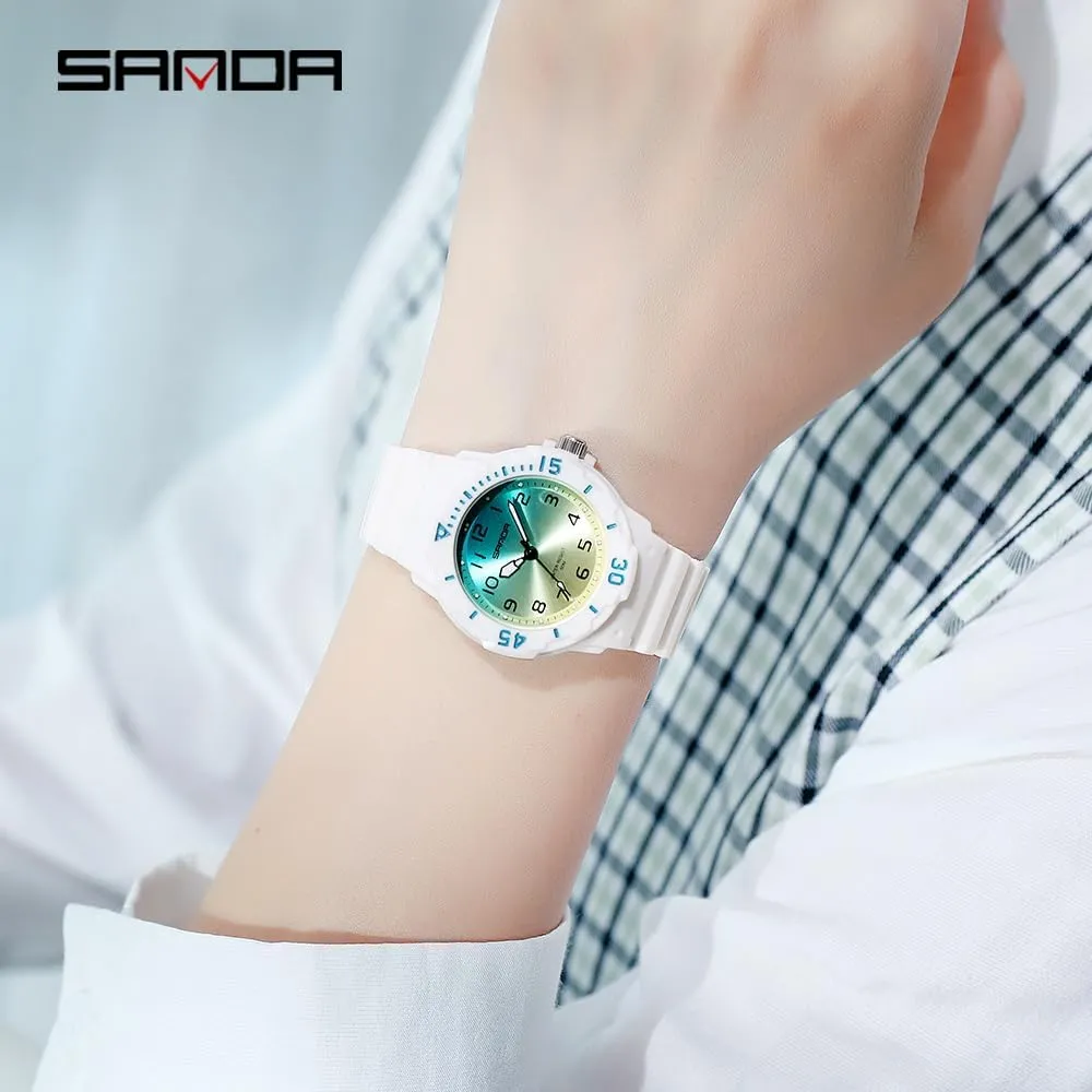 CARLIEN Women's Sport Nurse Minimalist Waterproof Luminous Simple Quartz Watch Casual Ladies Wristwatch Gift Green Pink Blue Purple