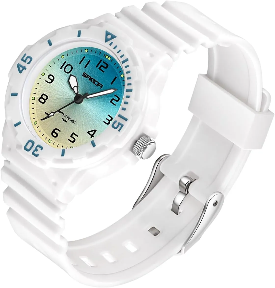 CARLIEN Women's Sport Nurse Minimalist Waterproof Luminous Simple Quartz Watch Casual Ladies Wristwatch Gift Green Pink Blue Purple