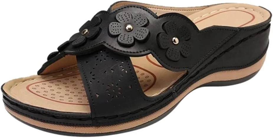 Cathalem Orthopedic Sandals for Women Arch Support Sandals Summer Casual Orthotic Sandals Flip Flops