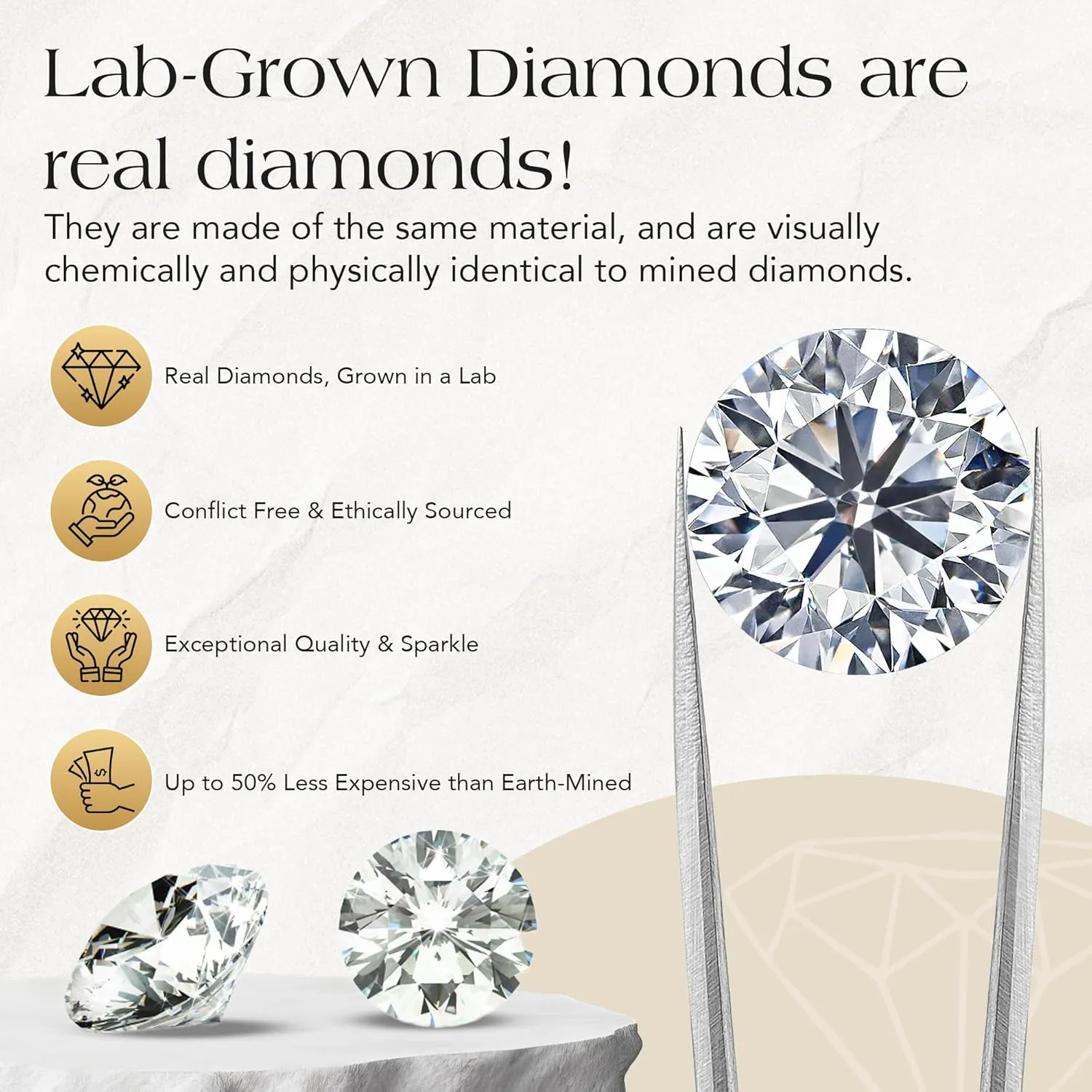 Certified Diamond Necklace for Women - Lab Grown Solitaire Necklace with Solid 14K Gold Chain, Stunning Lab Diamond Pendant in 1/2-1.0 Carat, Premium Signature Jewelry Collection
