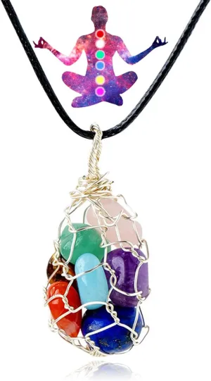 Chakra Necklaces for Women Healing Crystal Necklace 7 Chakra Pendant Necklace for Yoga People