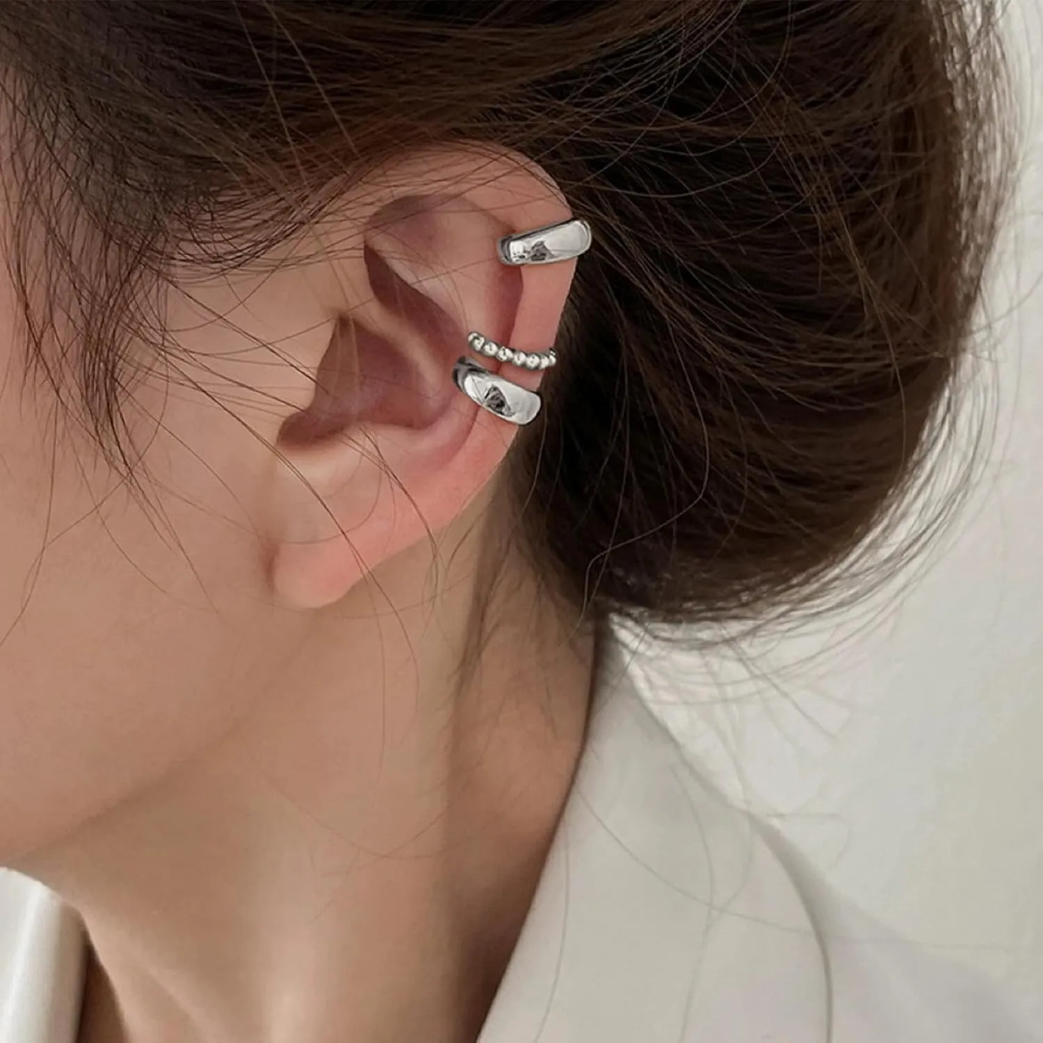 Chunky Ear Cuffs for Women Trendy Dainty 14K Gold Plated Non Piercing Cuff Earring Cartilage Clip on Jewelry Gift
