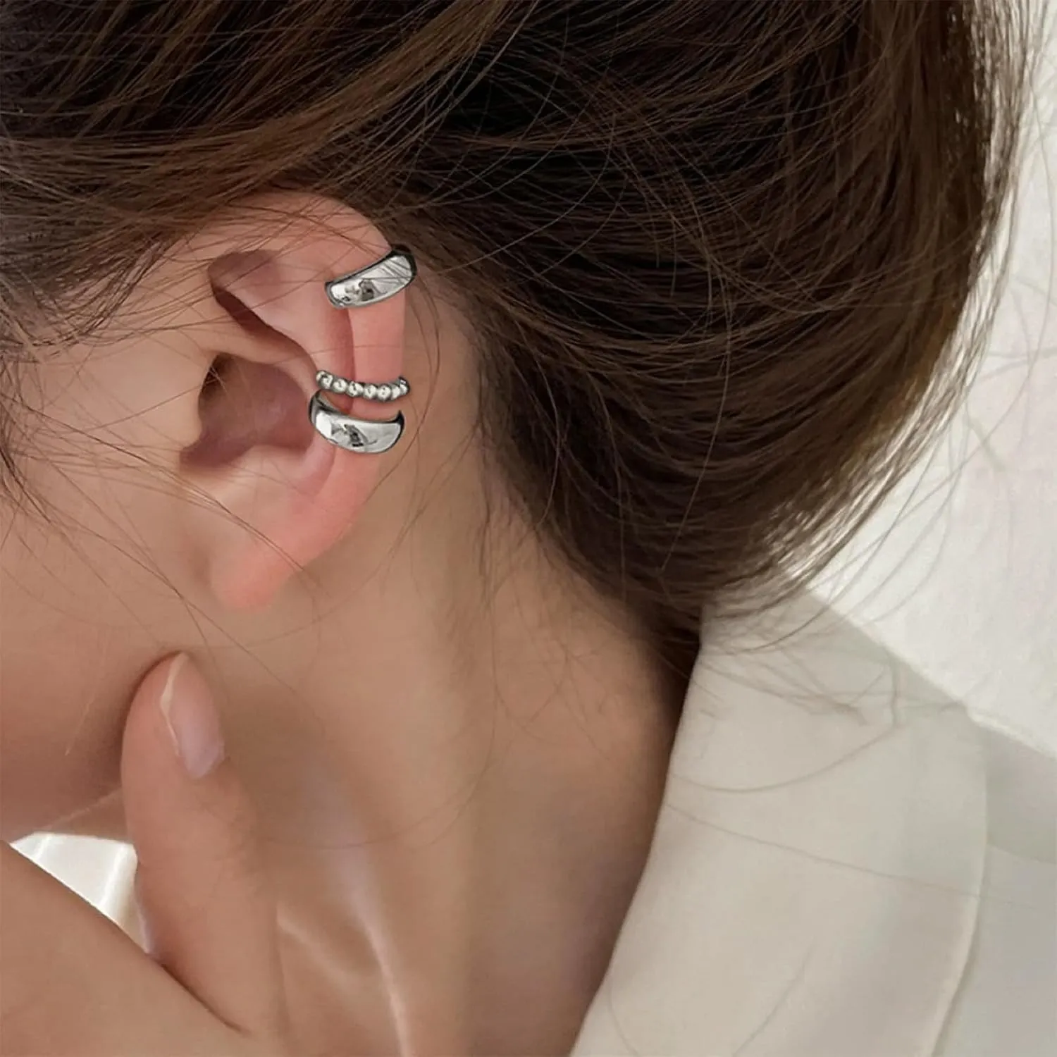 Chunky Ear Cuffs for Women Trendy Dainty 14K Gold Plated Non Piercing Cuff Earring Cartilage Clip on Jewelry Gift