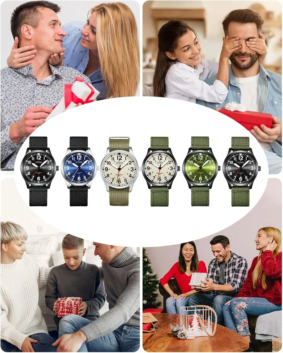 CIVO Military Watch for Men Waterproof: Analog Mens Watches Classic- Field Wrist Watches for Man