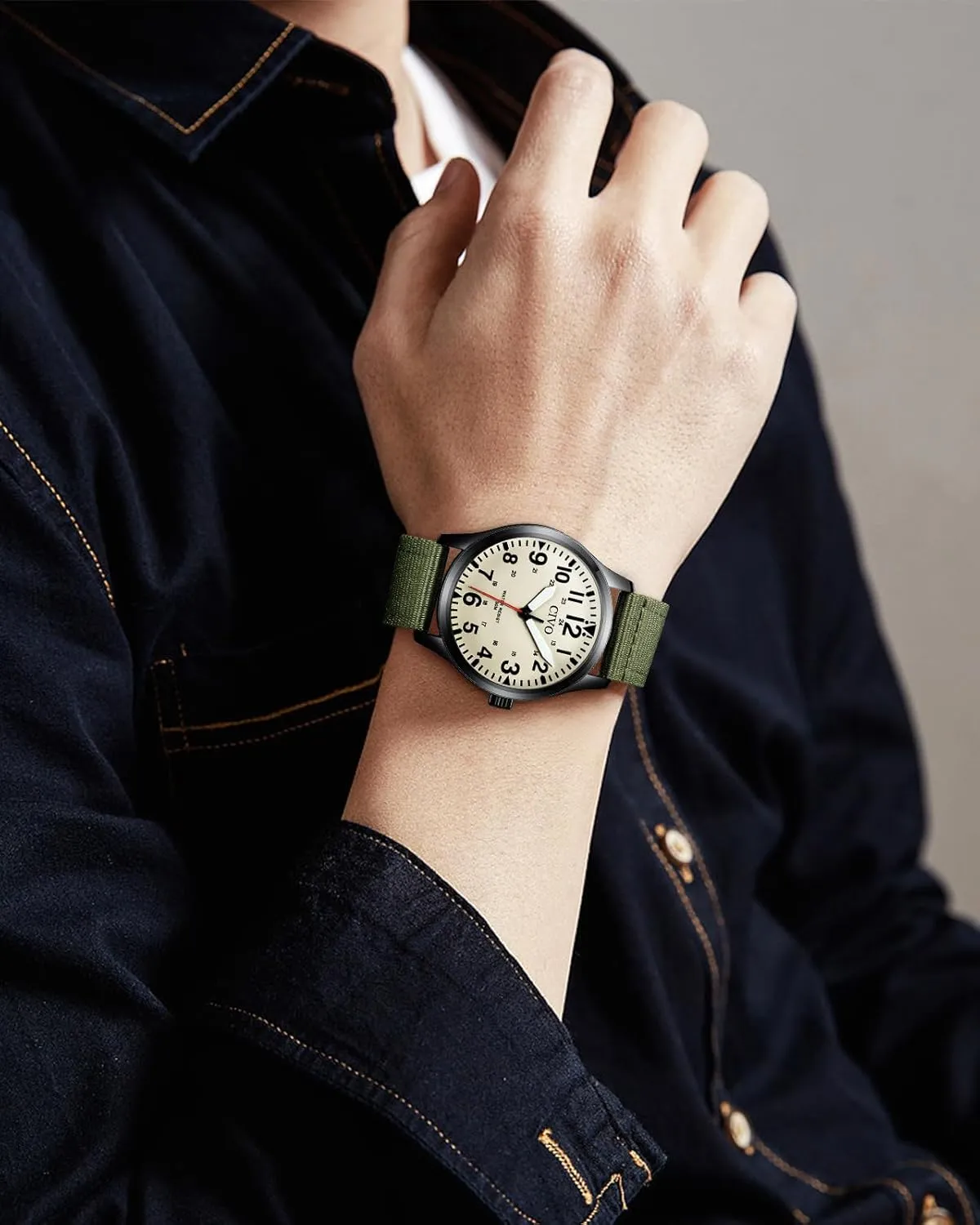 CIVO Military Watch for Men Waterproof: Analog Mens Watches Classic- Field Wrist Watches for Man