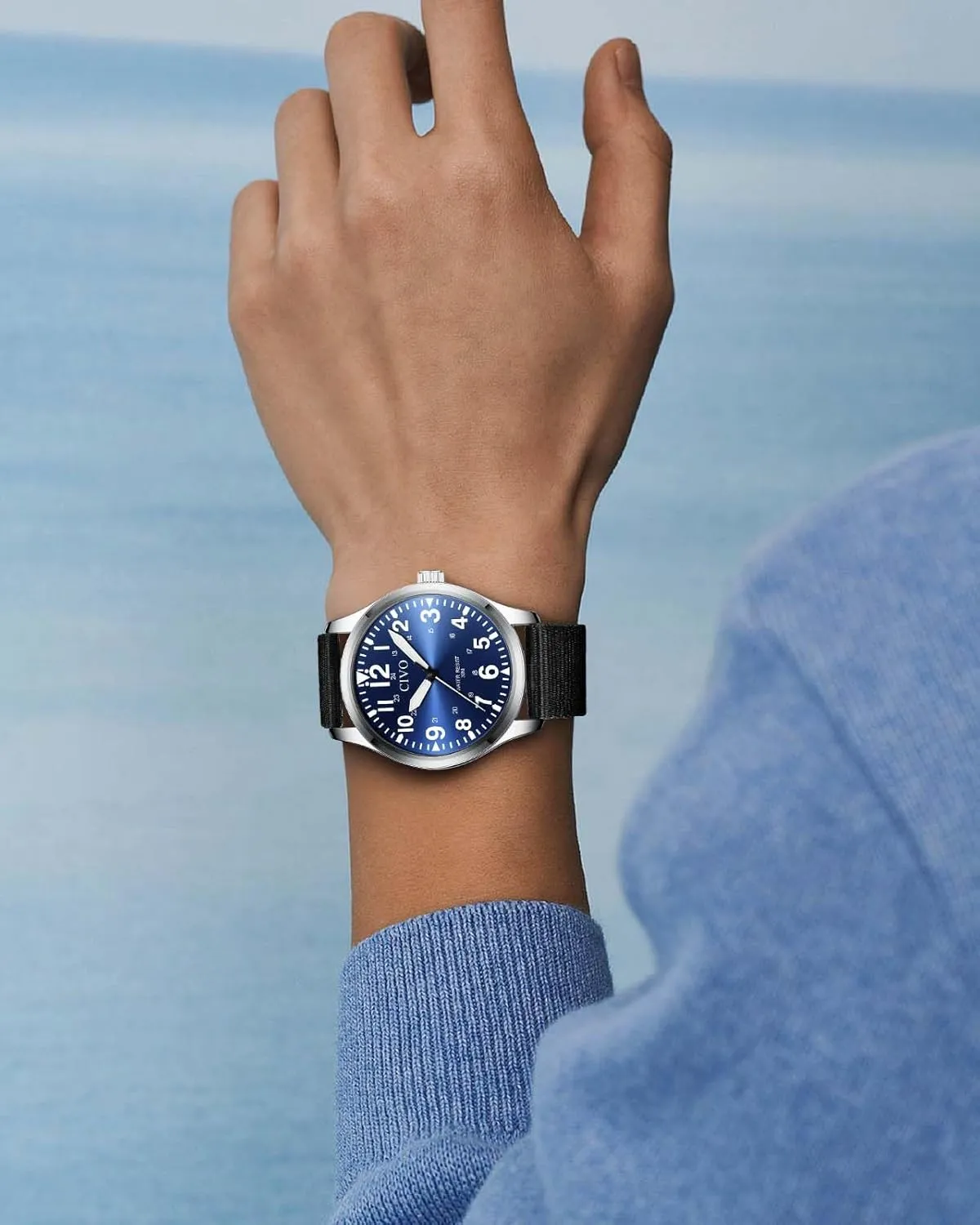 CIVO Military Watch for Men Waterproof: Analog Mens Watches Classic- Field Wrist Watches for Man
