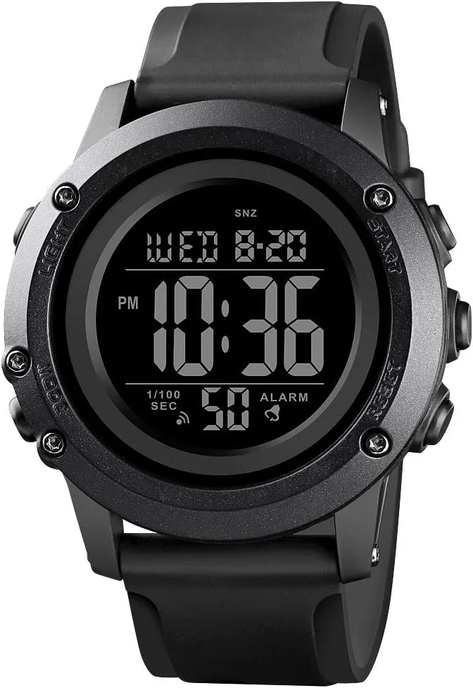 CKE Men's Digital Sports Watch Large Face Waterproof Wrist Watches for Men with Stopwatch Alarm LED Back Light