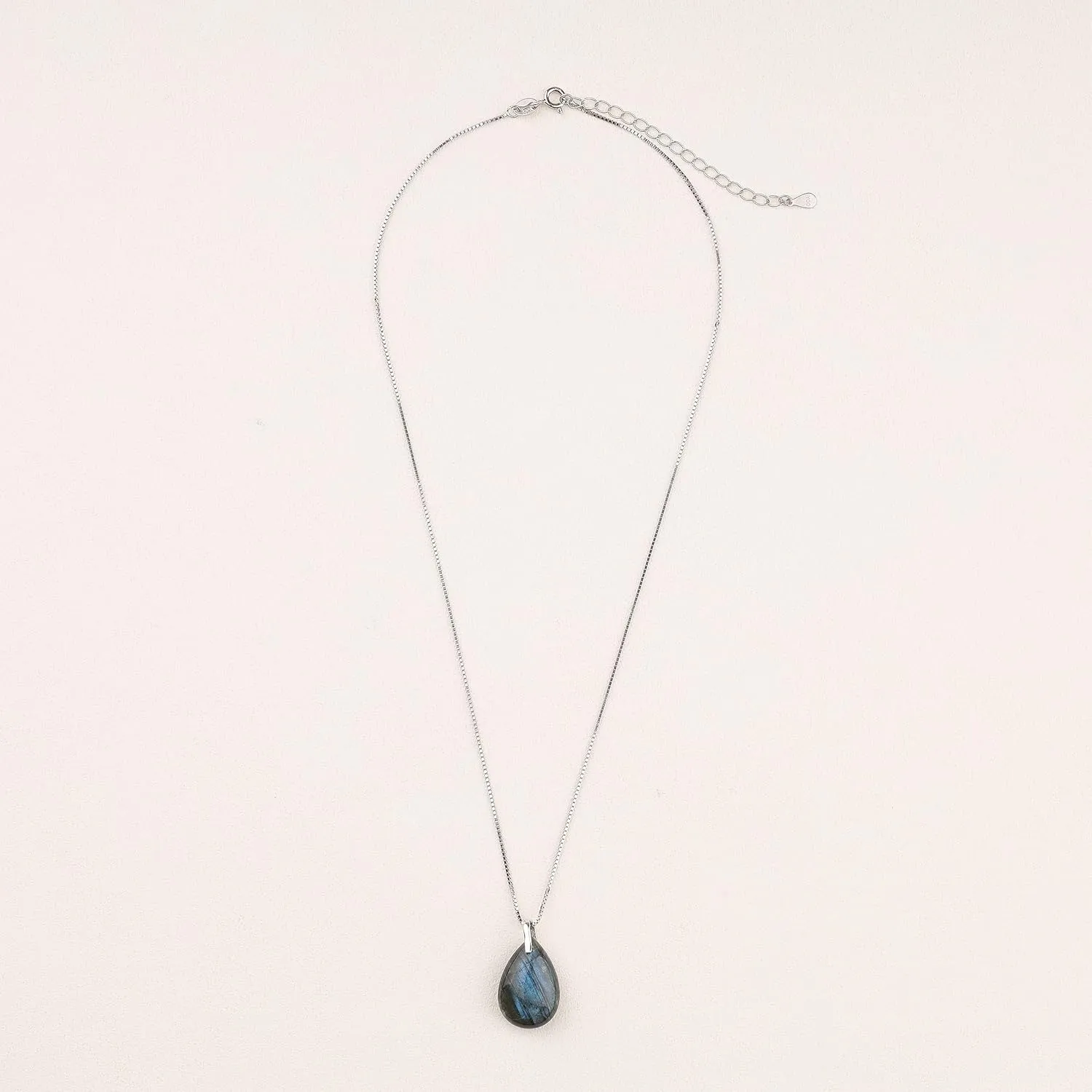 COAI Women's Silver Chain Necklace Teardrop Pendant Crystal Necklace for Women