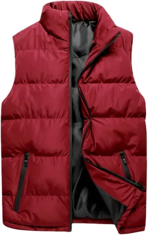 Cotton Vest Men Winter Jackets Thick Sleeveless Coat Warm Padded Waistcoat