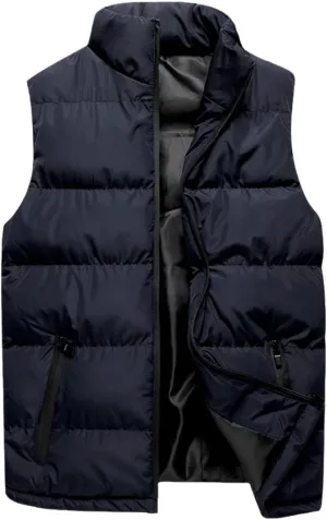Cotton Vest Men Winter Jackets Thick Sleeveless Coat Warm Padded Waistcoat