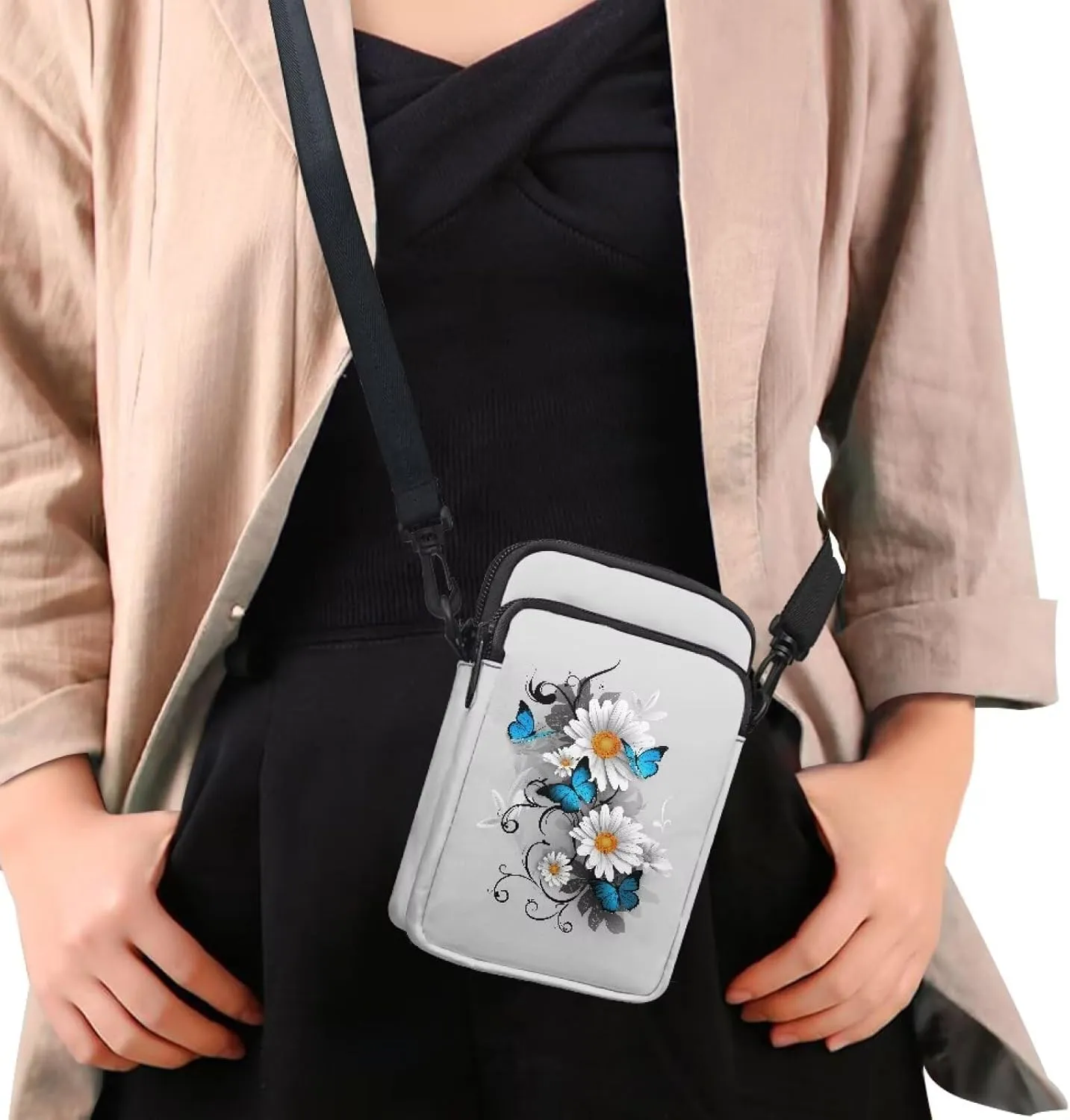 Crossbody Purse Bag for Women Fashion Phone Purses with Crossbody Strap for Hiking Traveling