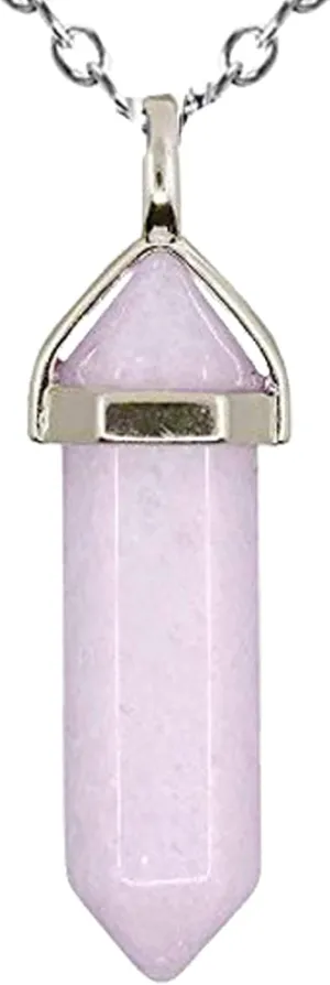 Crystal Necklaces for Women, Hexagon Crystal Point Pendant Necklace, Healing Crystal Stone Necklace for Mother's Day Gift