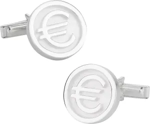 Cuff-Daddy 925 Sterling Silver European Euro Cuff Links with Presentation Box