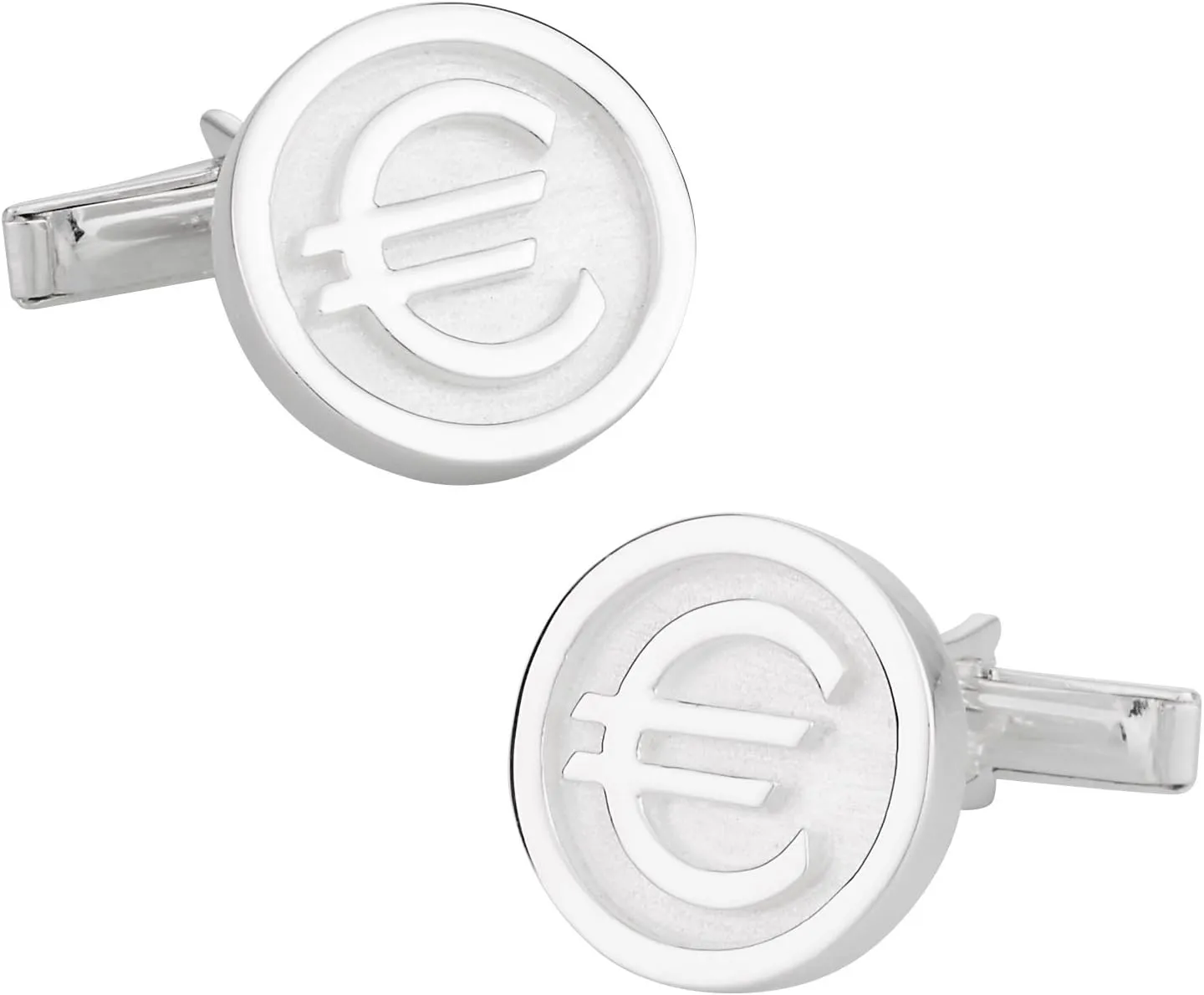 Cuff-Daddy 925 Sterling Silver European Euro Cuff Links with Presentation Box