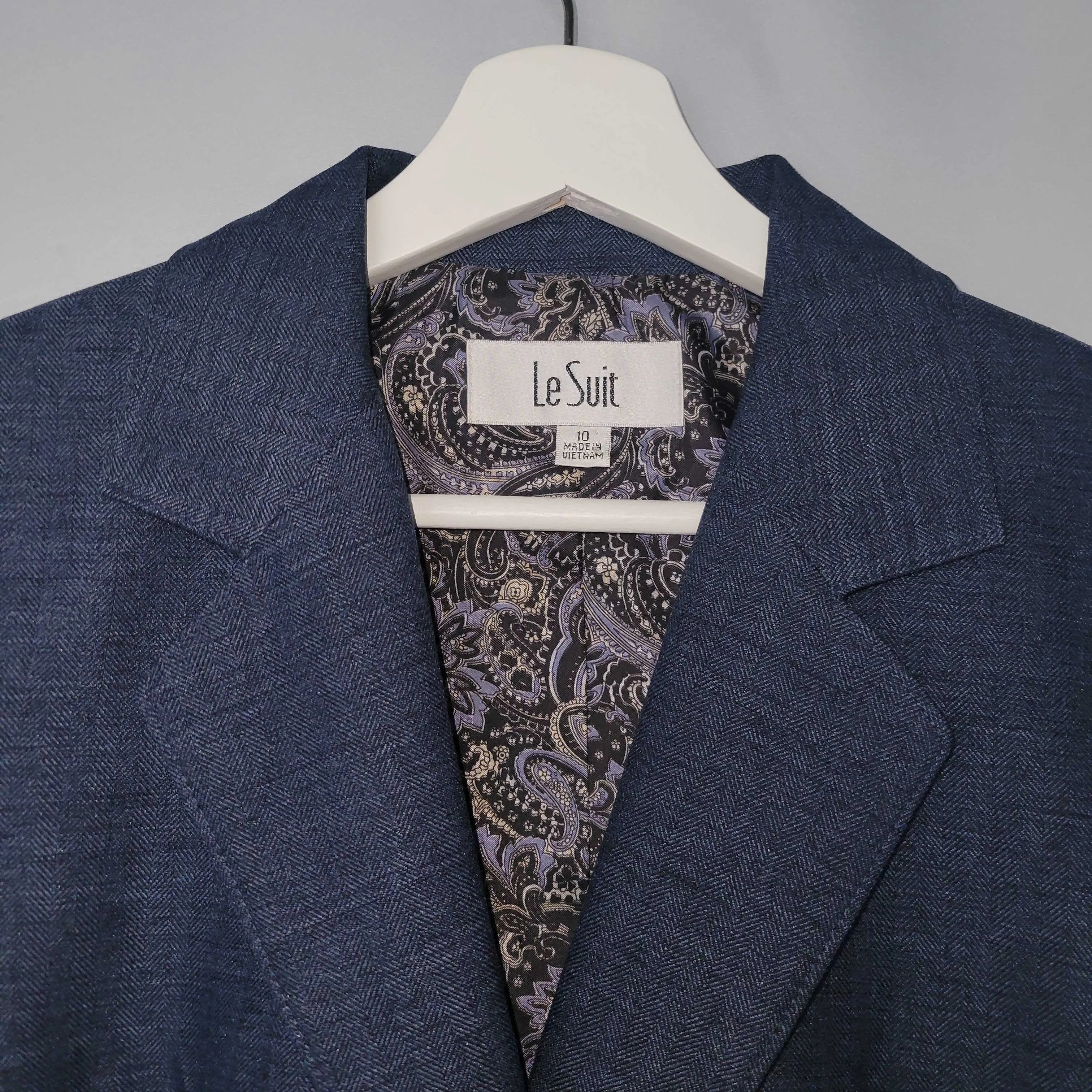 Dark Blue 1980's Le Suit Blazer