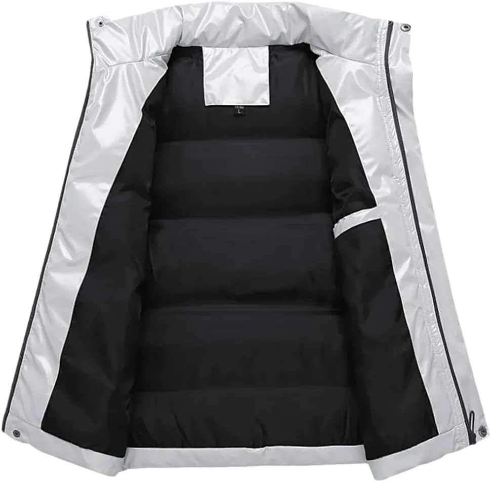 DBFBDTU Men Sleeveless Jacket Winter Men Warm Cotton Padded Vest Jackets Male Autumn Waistcoat