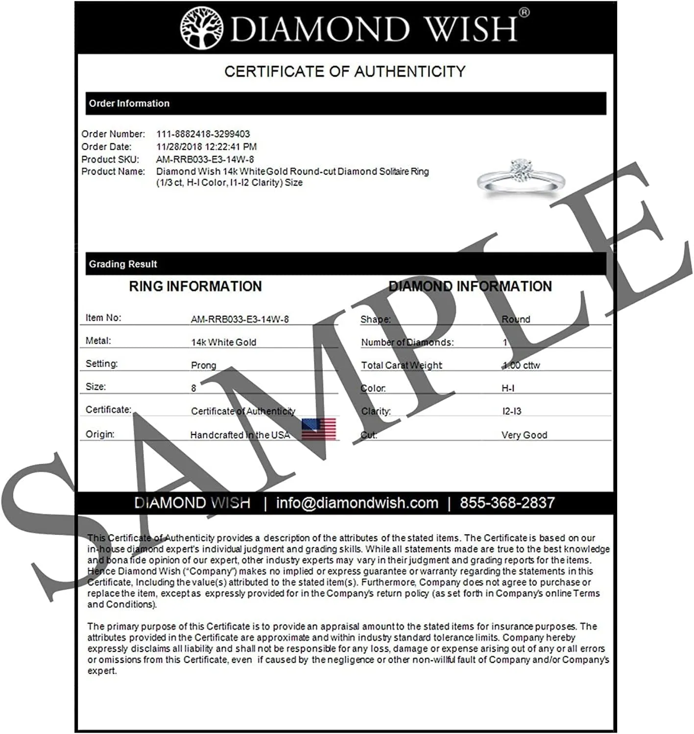 Diamond Wish 1/2 to 2 Carat Blue Lab Grown Diamond Solitaire Engagement Ring for Women in 14k Gold (Fancy Blue, VS-SI1, cttw) Anniversary Promise Ring Size 4 to 9