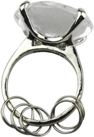 Didiseaon Mujer Diamond Engagement Ring Keychain Jewelry Charm - Handbag Key Holder / Car Key Ring