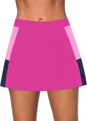 Dokotoo Womens Swim Skirt Tummy Control Color Block Tankini Swimdress Bikini Bathing Suit Swimsuit Bottoms