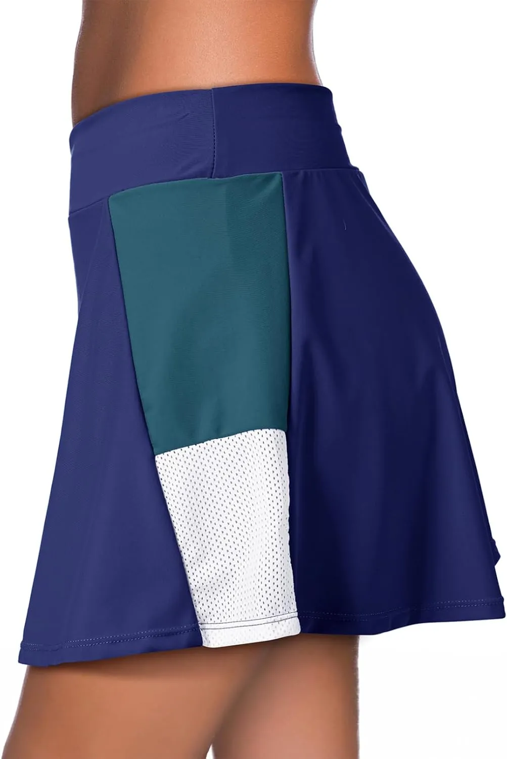 Dokotoo Womens Swim Skirt Tummy Control Color Block Tankini Swimdress Bikini Bathing Suit Swimsuit Bottoms