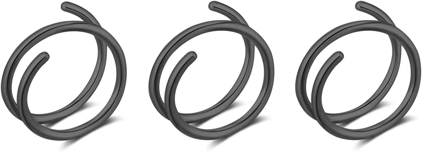 Double Nose Ring for Single Piercing, Twist Nose Ring Hoop For Women, Nostril Piercing Jewelry