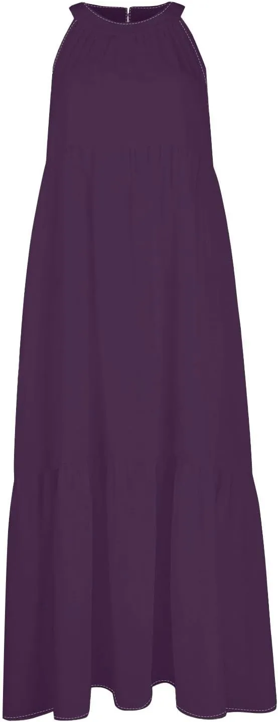 Dresses for Women 2025 Sleeveless Maxi Dress Women Dresses Spring Solid Color Womens Dresses Tea
