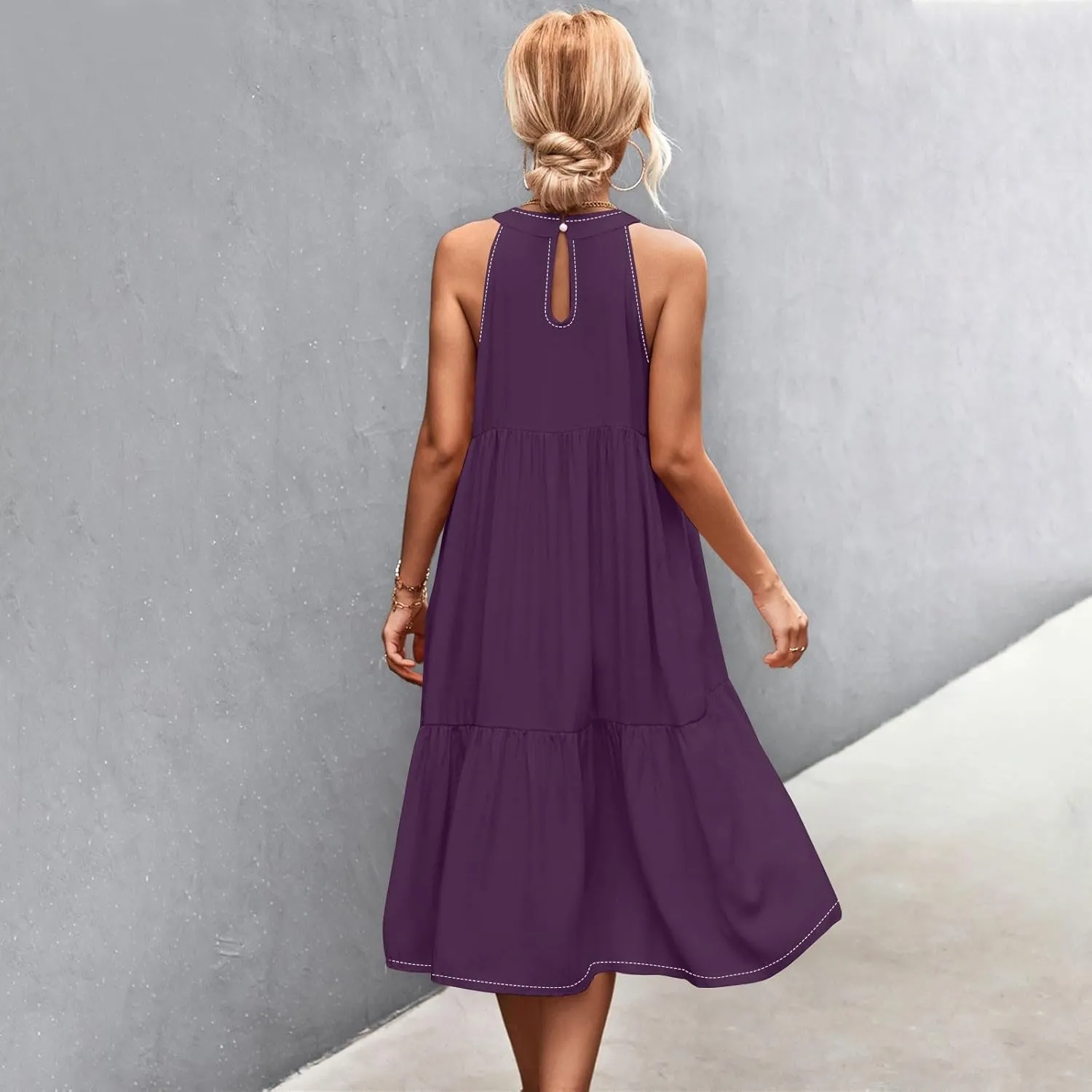 Dresses for Women 2025 Sleeveless Maxi Dress Women Dresses Spring Solid Color Womens Dresses Tea