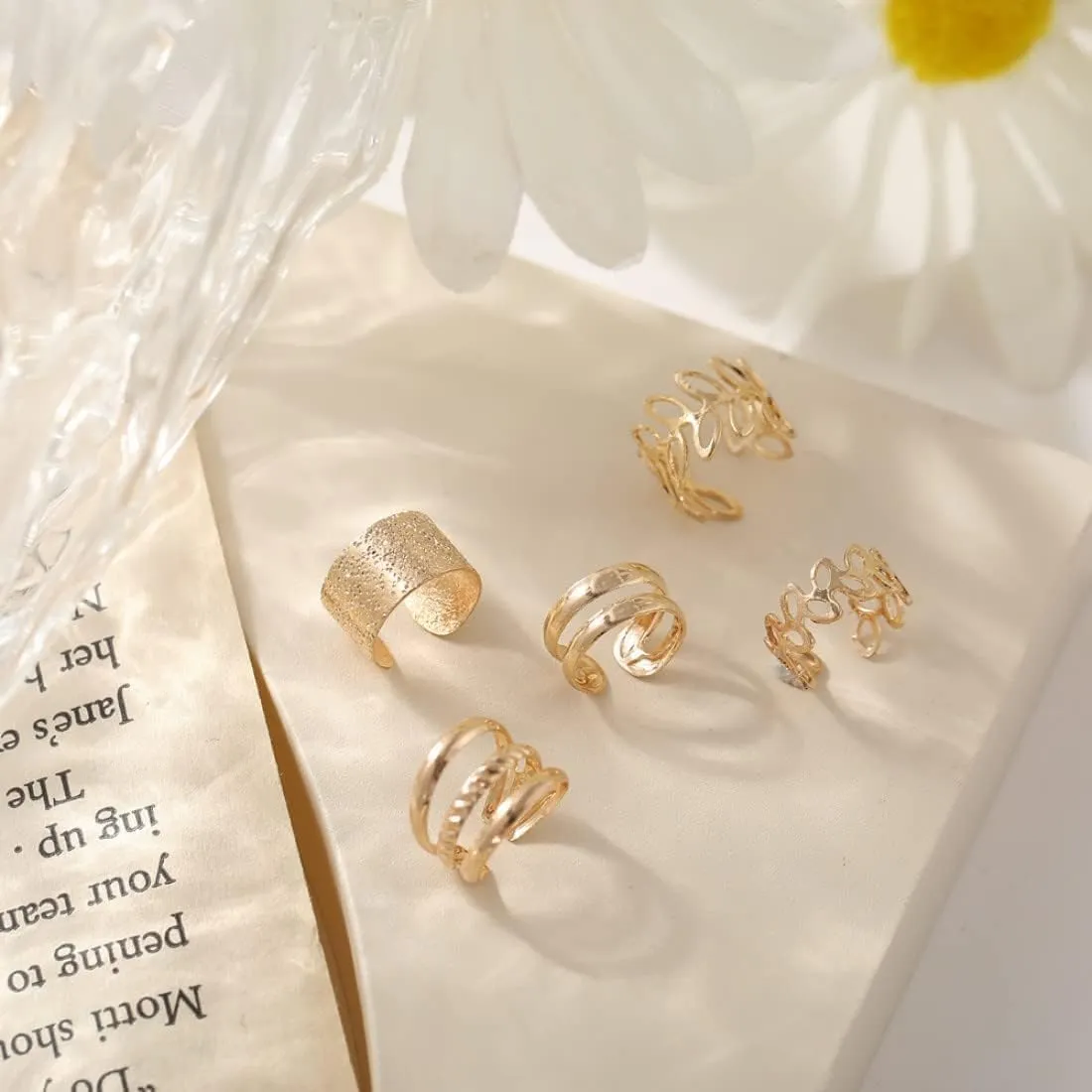 Ear Cuffs for Women Fake Helix Ear Cuff Cartilage Earrings Clip On Cartilage Non Piercing Adjustable Ear Cuff