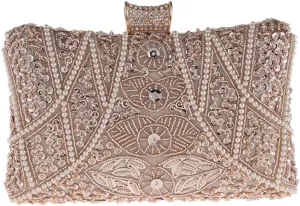 Embroidery Beading Diamonds Women Clutch Tassel Shoulder Chain Evening Bags Wedding Bridal Purse