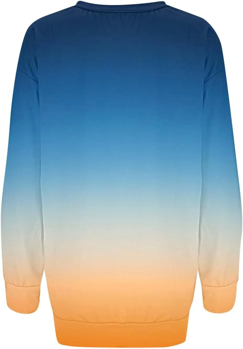 Fall Neon Gradient Women Sweat Shirts Casual Crew Neck Sweatshirts Loose Oversized Long Sleeve Pullover Tops