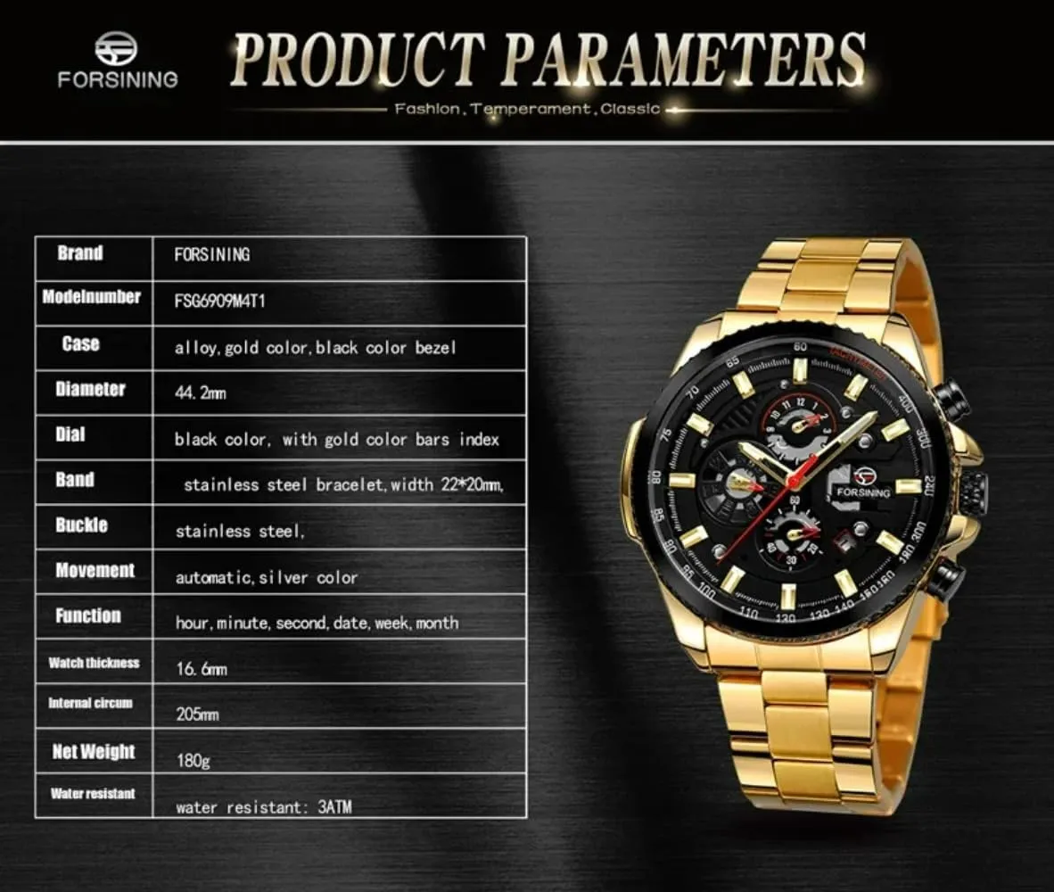 Fashion Watches Classic Rhinestone Clock Roman Analog Male Skeleton Clocks Mechanical Stainless Steel Band Luminous Watch