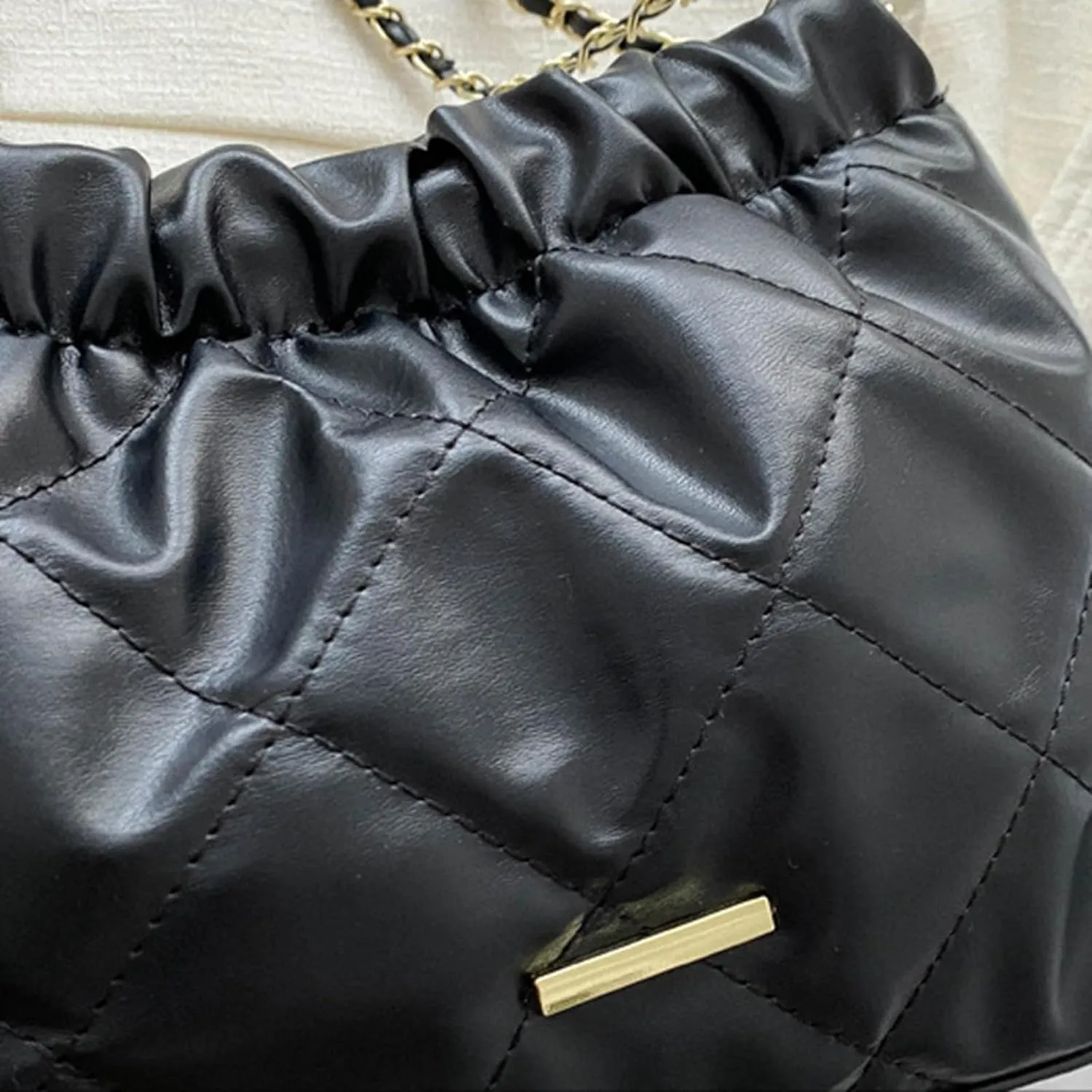 Fashion Women Handbag Shoulder Bags Chain Bag Clutch Crossbody Satchel Purse Tote Messenger Leather Lady Bag (Khaki)