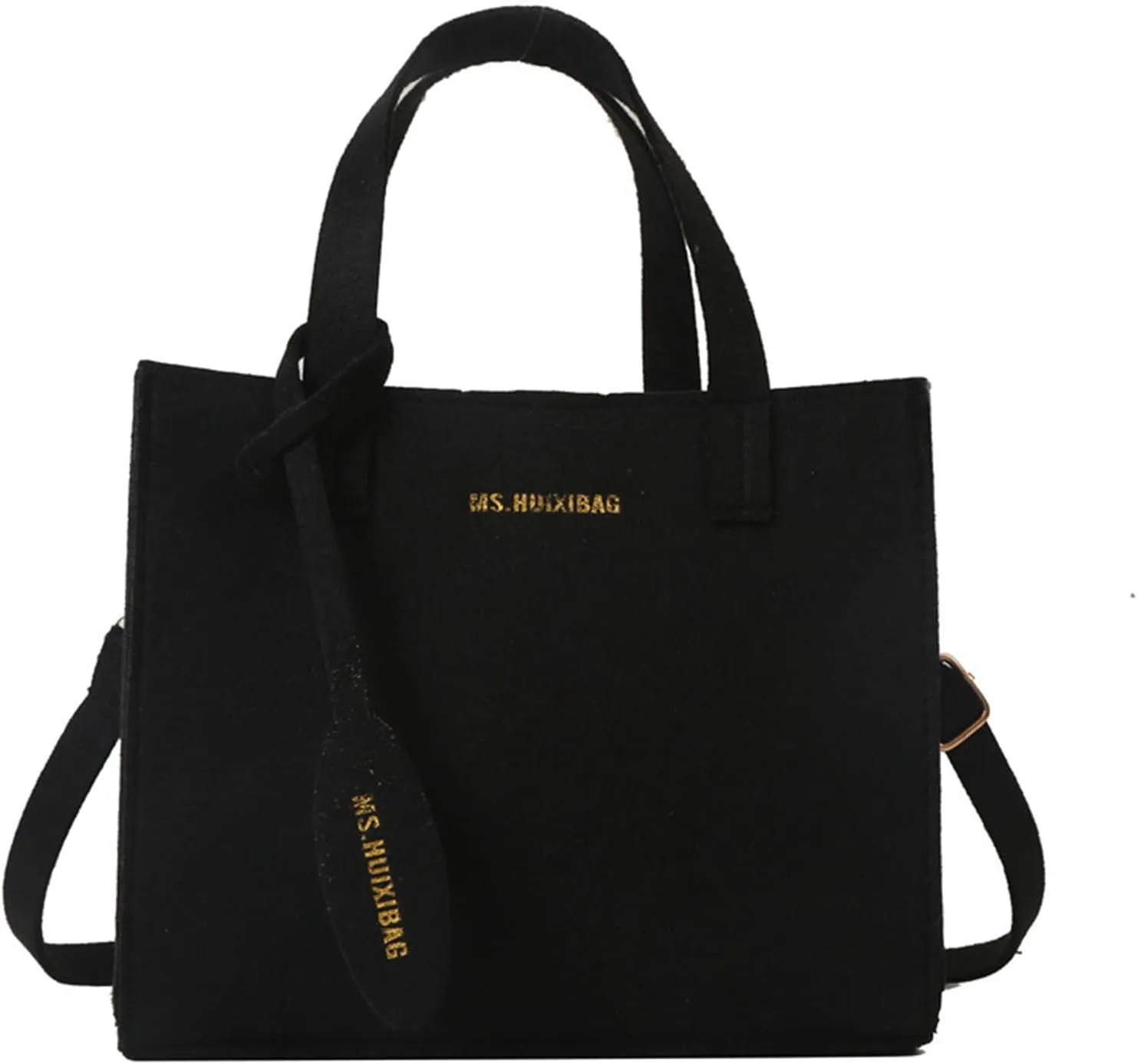 Felt Cloth Purses and Handbags for Women Shoulder Tote Bag Satchel Black Purse Top Handle Bag Crossbody Bag for Ladies (Pink)
