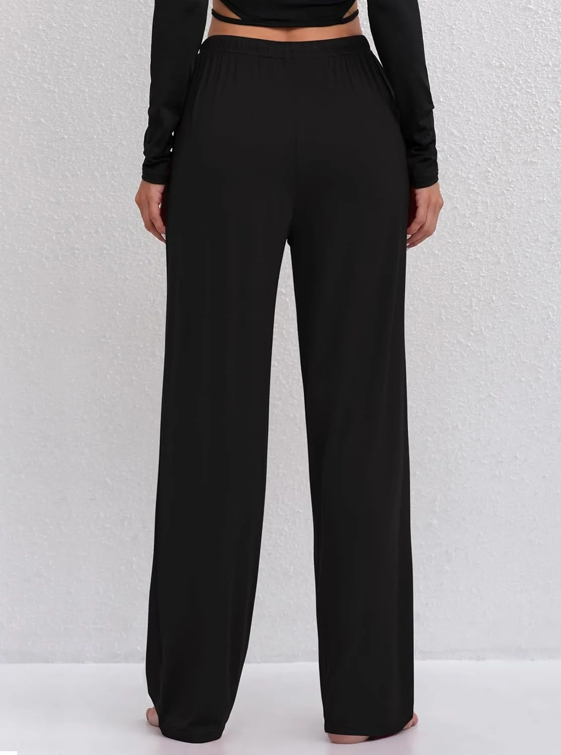 FEQO 2 Pack Women's Lounge Pants Wide Leg Yoga Pants Casual Pajama Bottoms