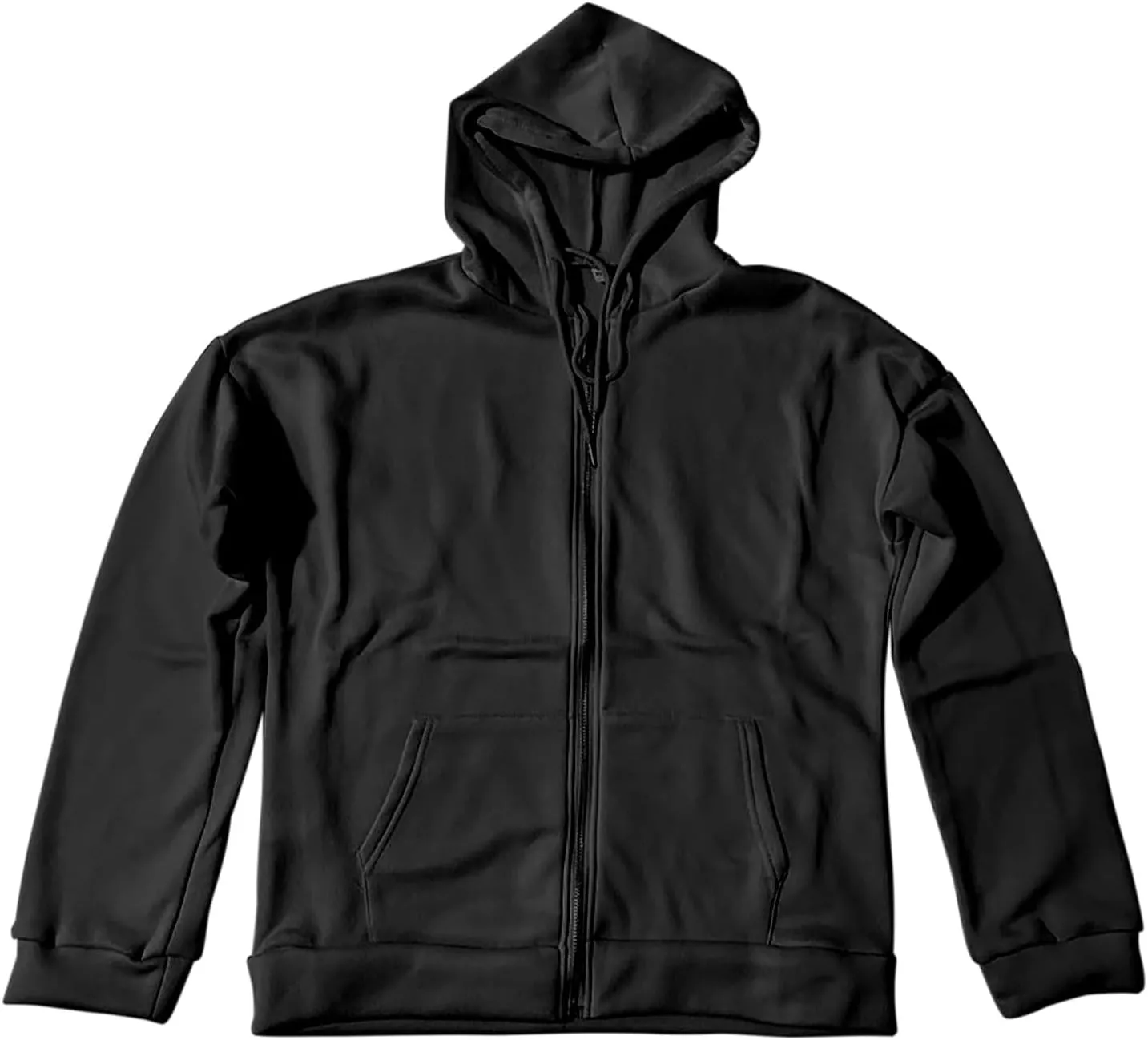 Fleece Hoodies for Women Solid Color Long Sleeve Drawstring Hooded Zip Up Thick Warm Coats Trendy Open Front Jackets