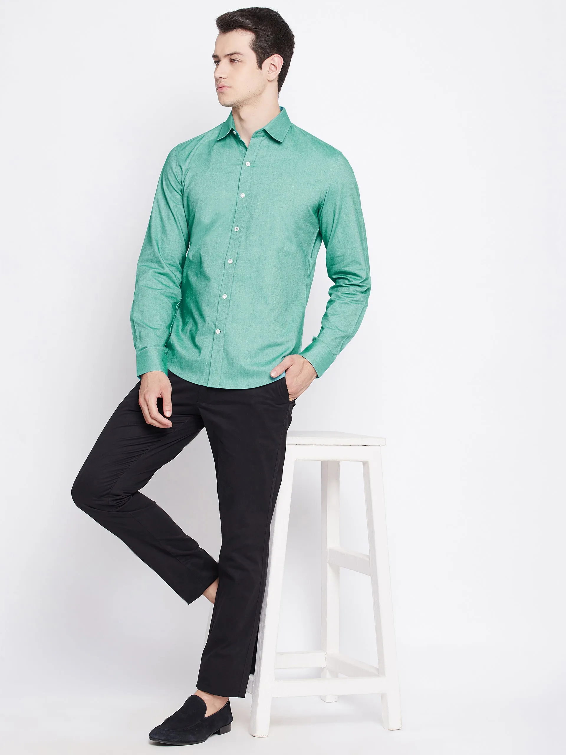 Forest Green Oxford Cotton Shirt