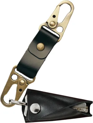 Full Grain Leather Car Keychain, Universal Key Fob, Leather Key Holder for Men and Women, Tactical Keychain