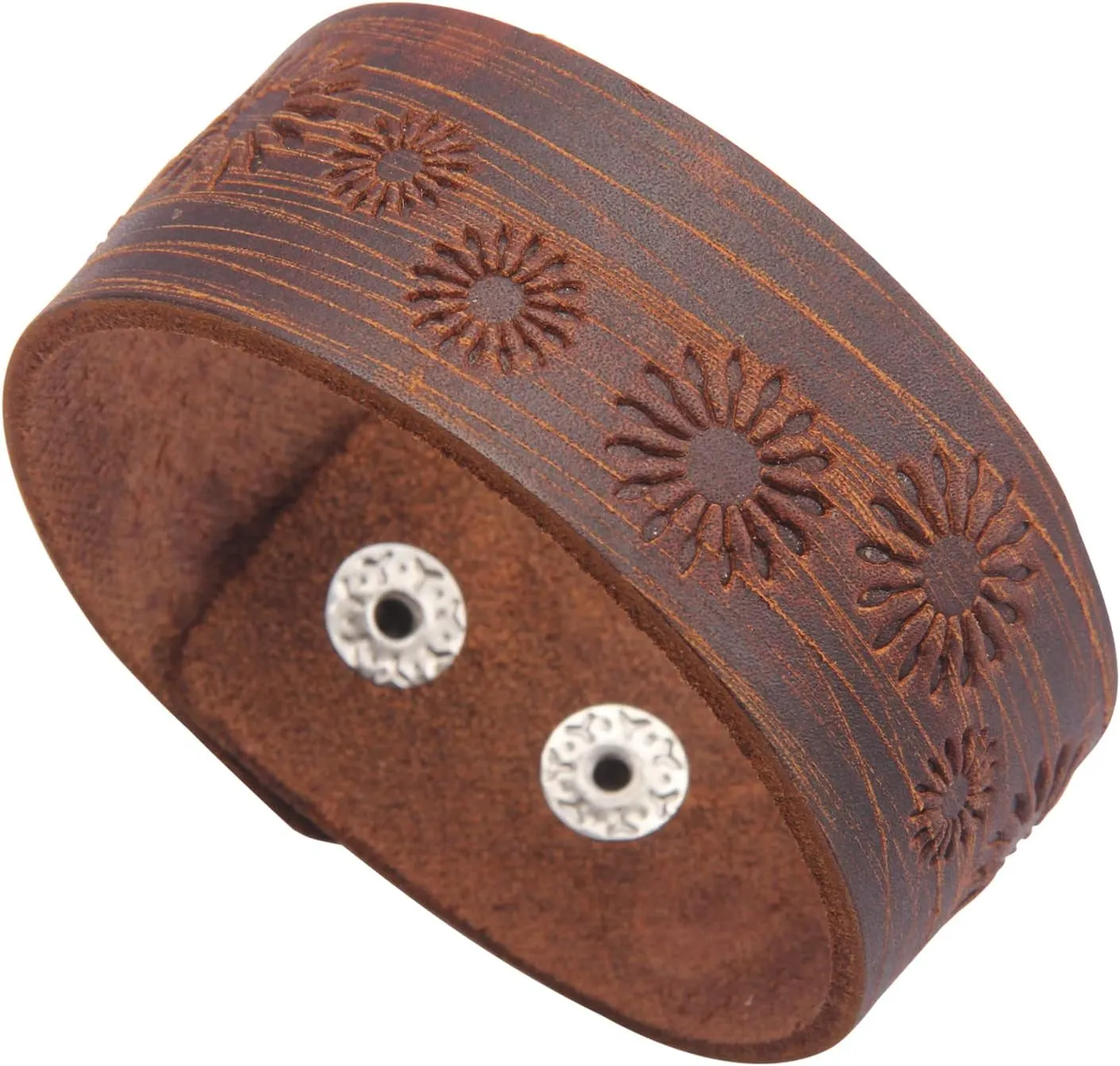 GelConnie Leather Cuff Bracelet Punk Braided Bracelets Rock Leather Wristbands Faux Mens Leather Bracelet Gothic Viking Bangle Adjustable Wrap Bracelet for Women,Men