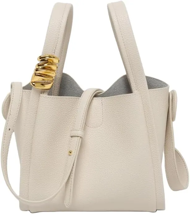 Genuine Leather Bucket Crossbody Bag for Women - Elegant Hobo Purse Satchel Handbag in Green